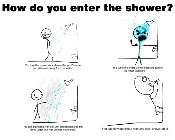 how to shower
