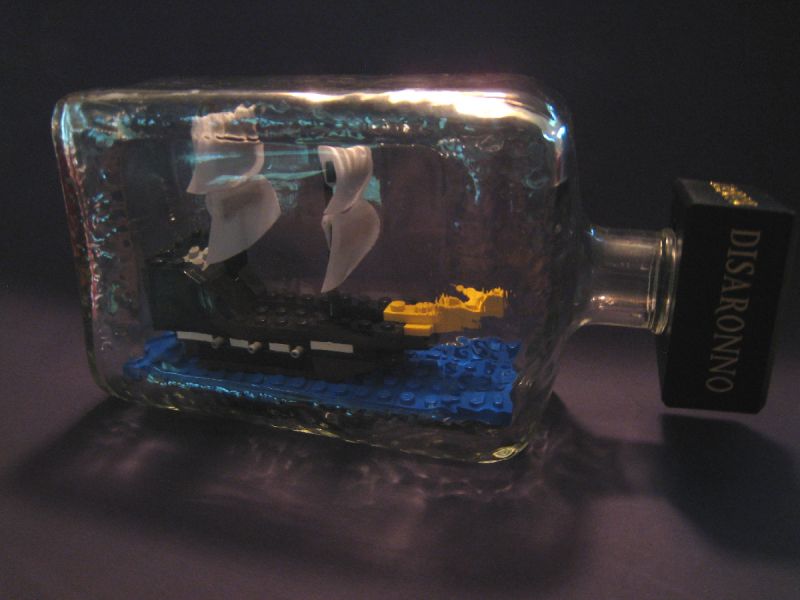 lego ship in bottle