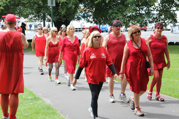man in the red dress