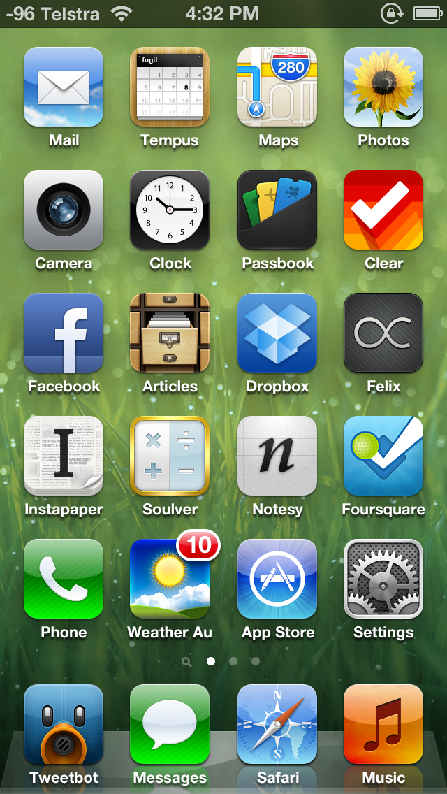 iPhone 5 Homescreen