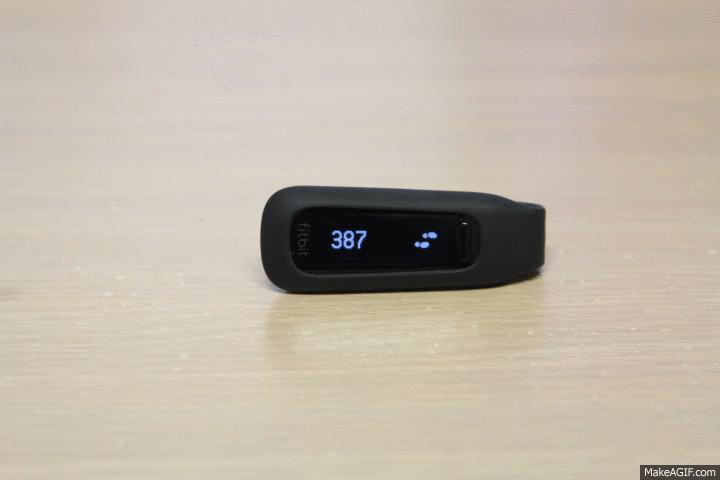 Fitbit One Screens GIF