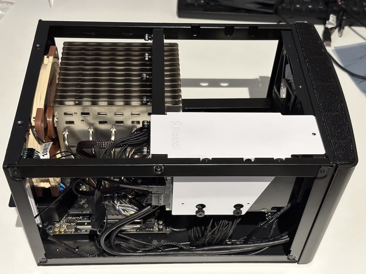 an assembled custom NAS using standard PC parts