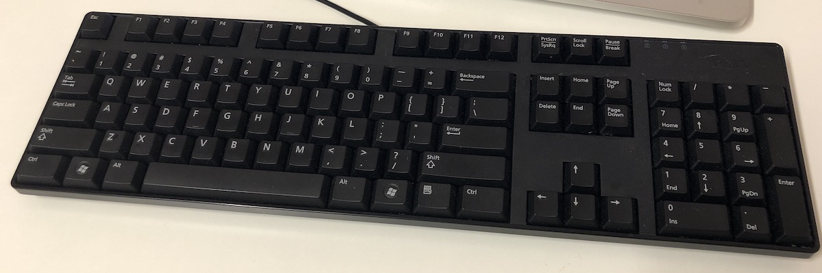 A Dell QuietKey keyboard from roughly 2010.