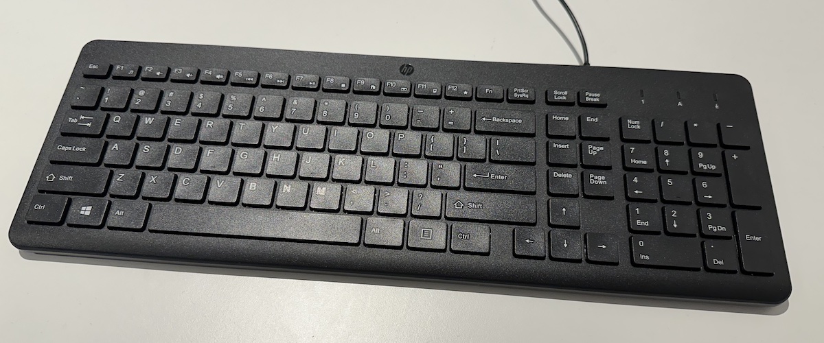 The standard HP keyboard of 2023