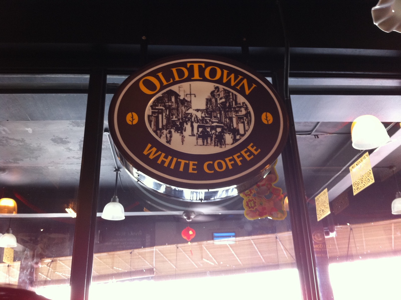 The sign of an Old Town coffee shop somewhere in Malaysia