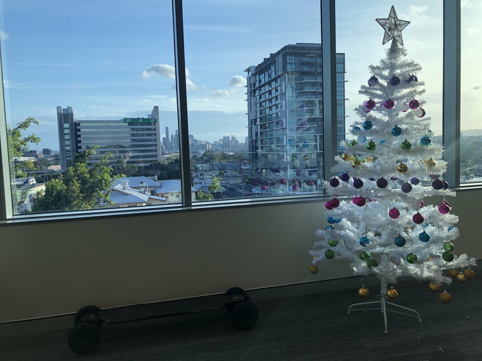 The view of outside world from inside the office