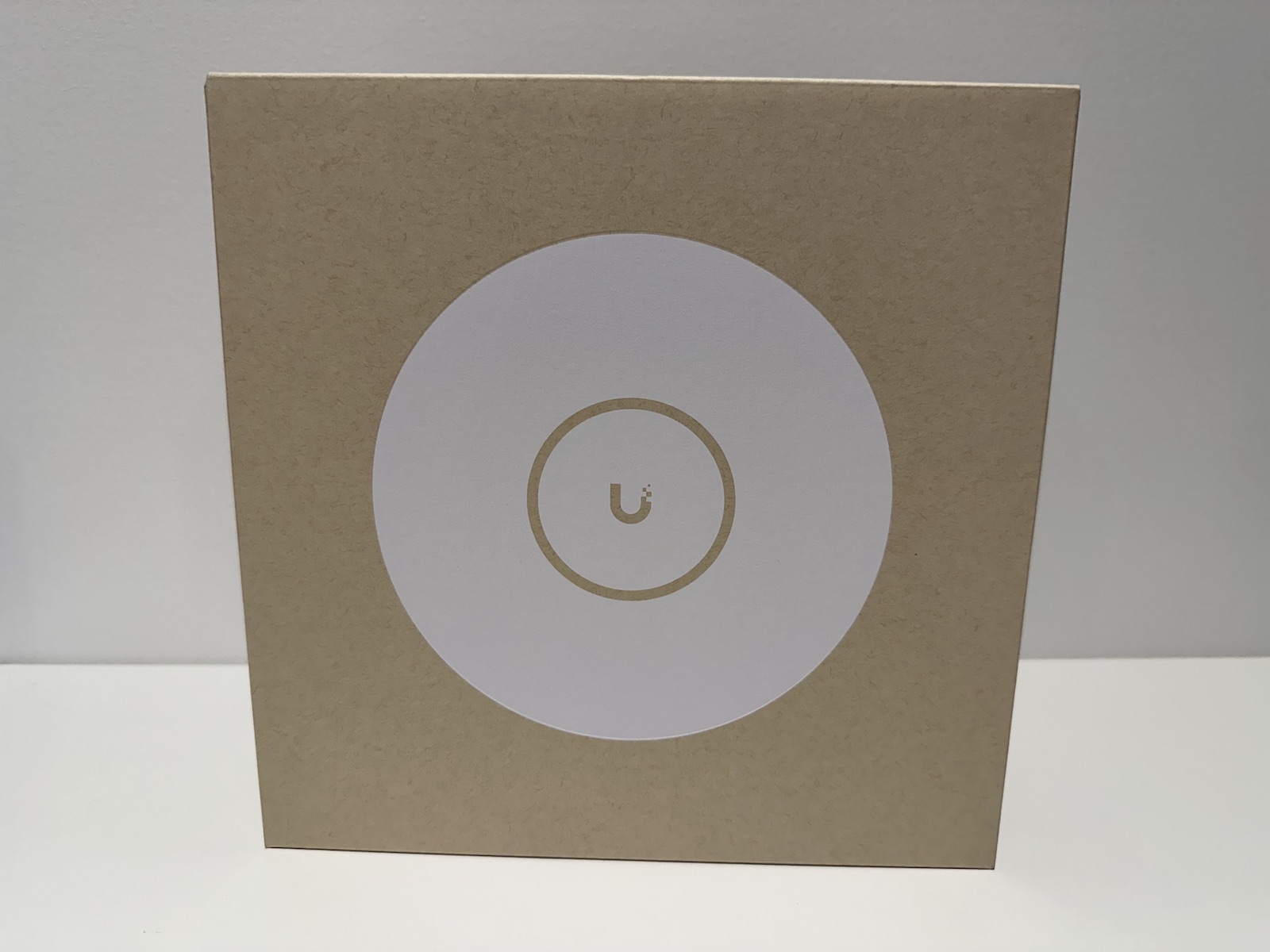 The brown box of the Ubquity UniFi U7 Pro Wi-Fi access point 