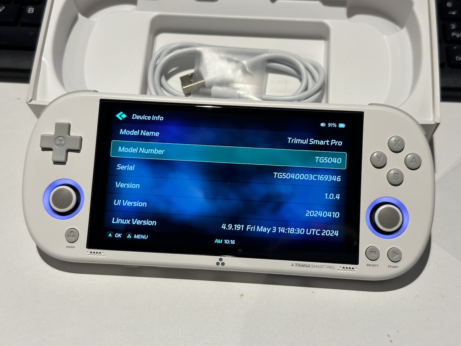 The handheld gaming console, the TrimUI Smart Pro
