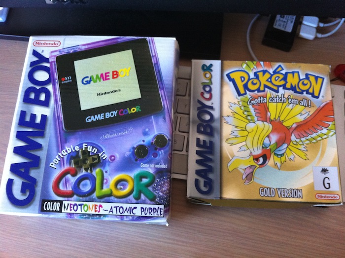 Original GameBoy Color and Pokémon Gold
